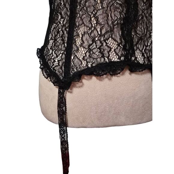 Kiki Riki Black Lace V Wire Corset - Picture 3 of 6